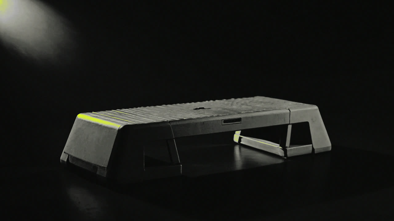 Close-up of a step platform surface