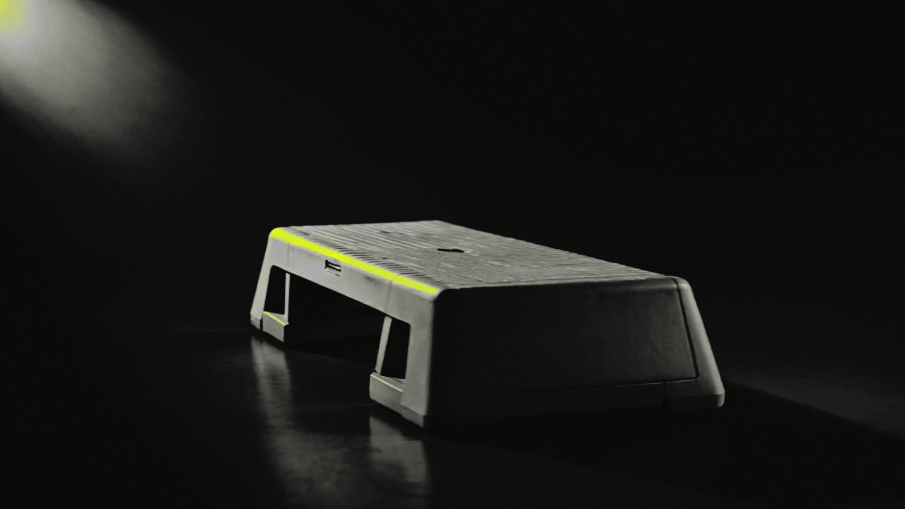Close-up of a step platform surface