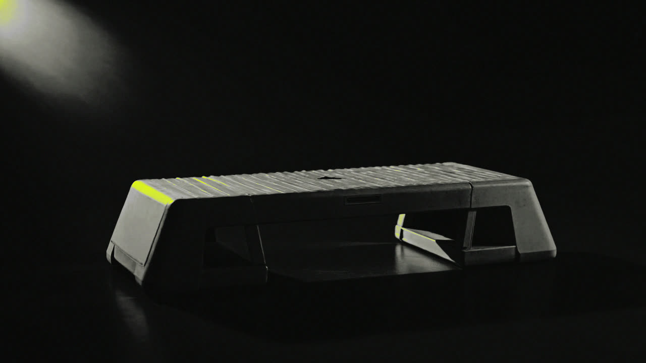 Close-up of a step platform surface